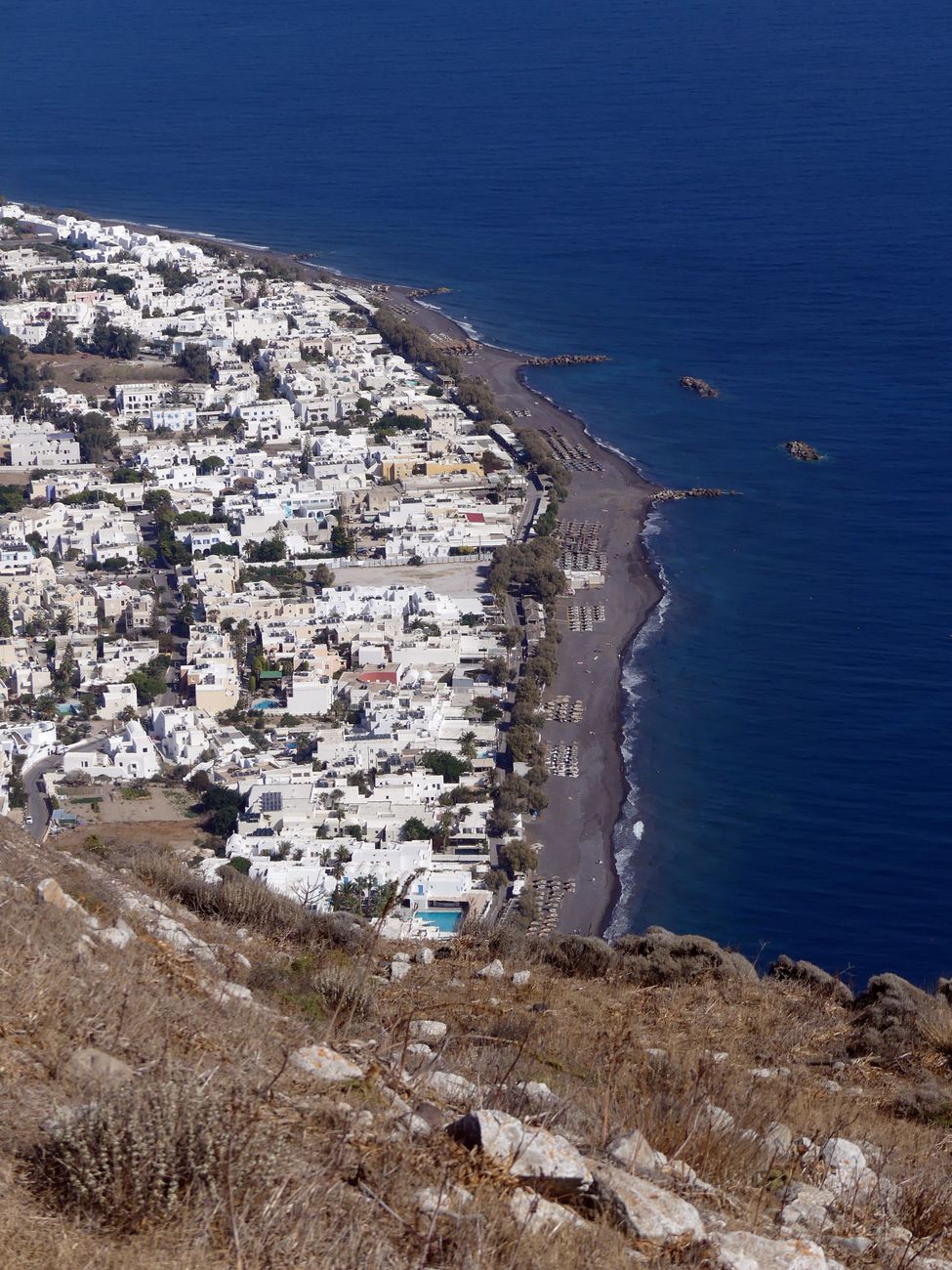 Perissa Black Sand Beach, Santorini